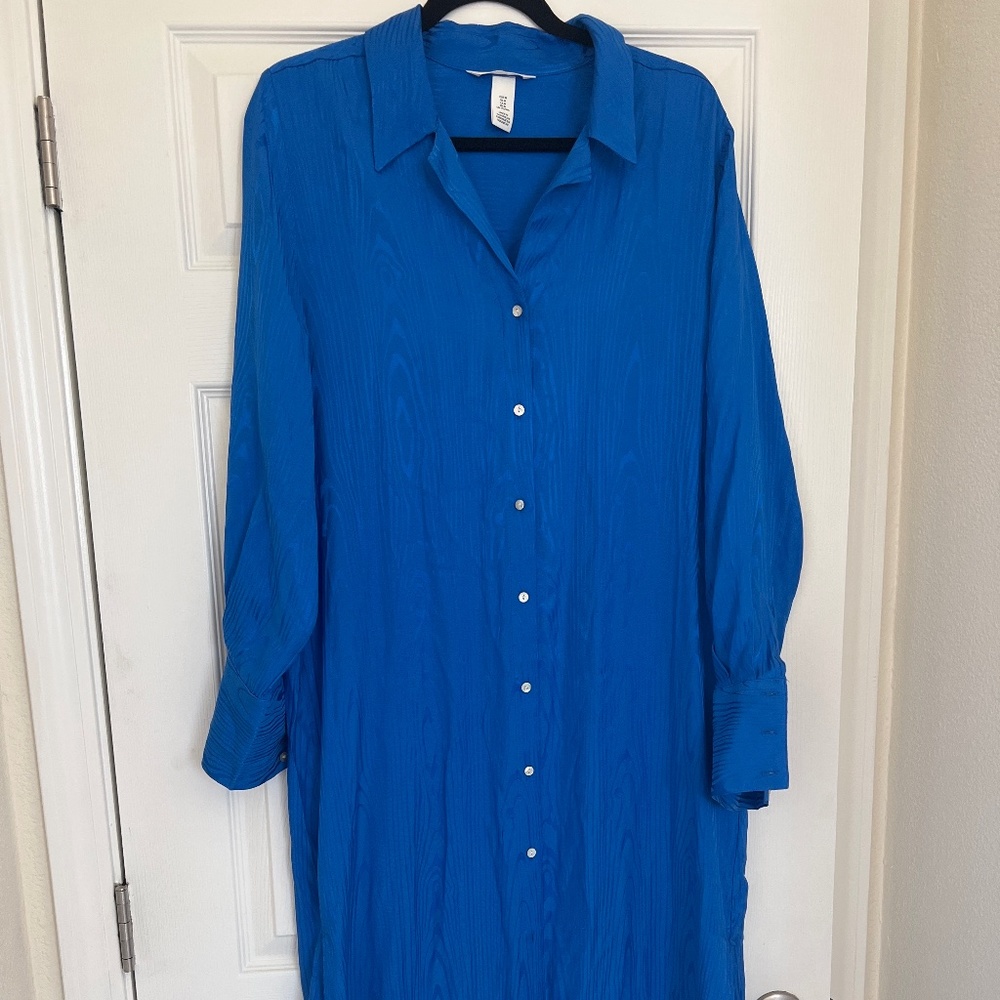 Jacquard-weave Shirt Dress